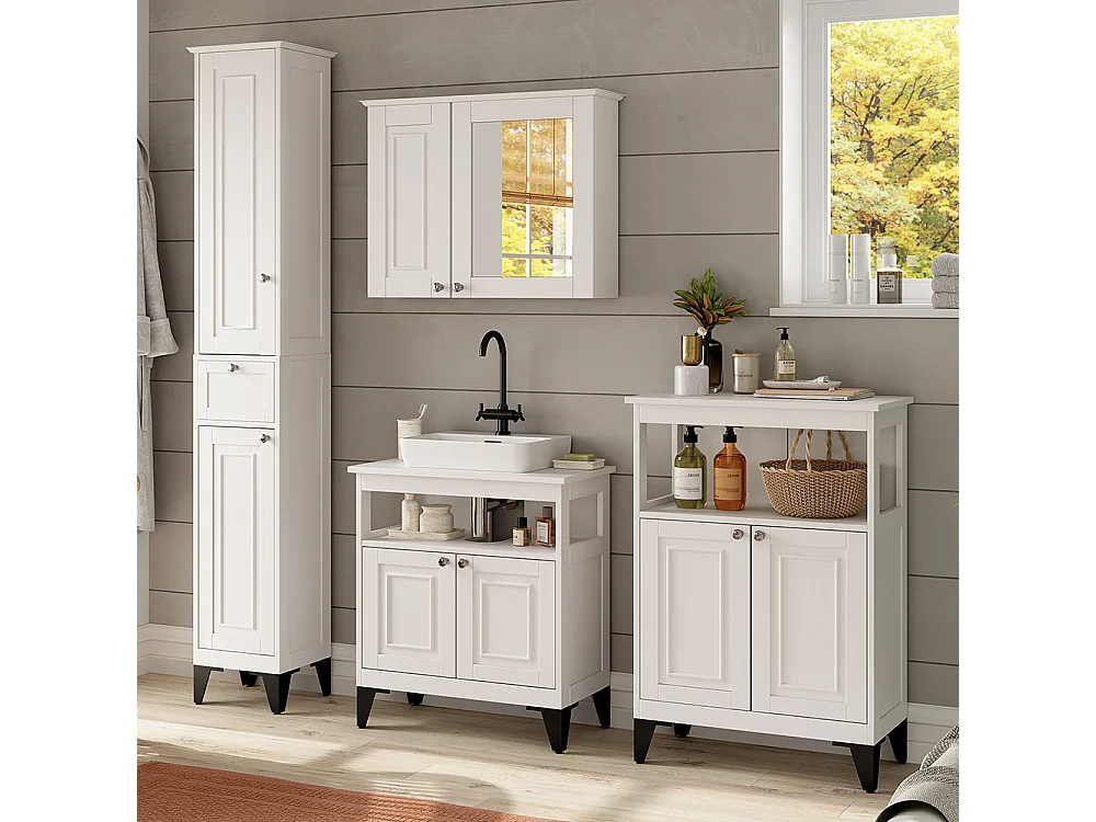 Ensemble de meubles de salle de bains blanc 60x30x65 vanity