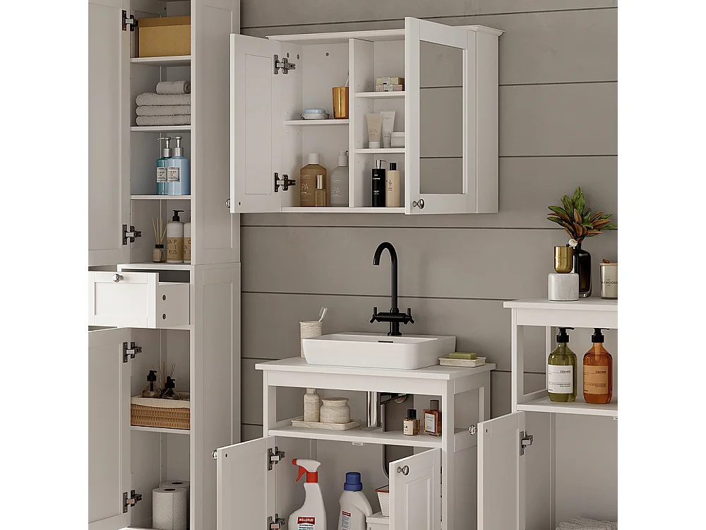 Ensemble de meubles de salle de bains blanc 60x30x65 vanity