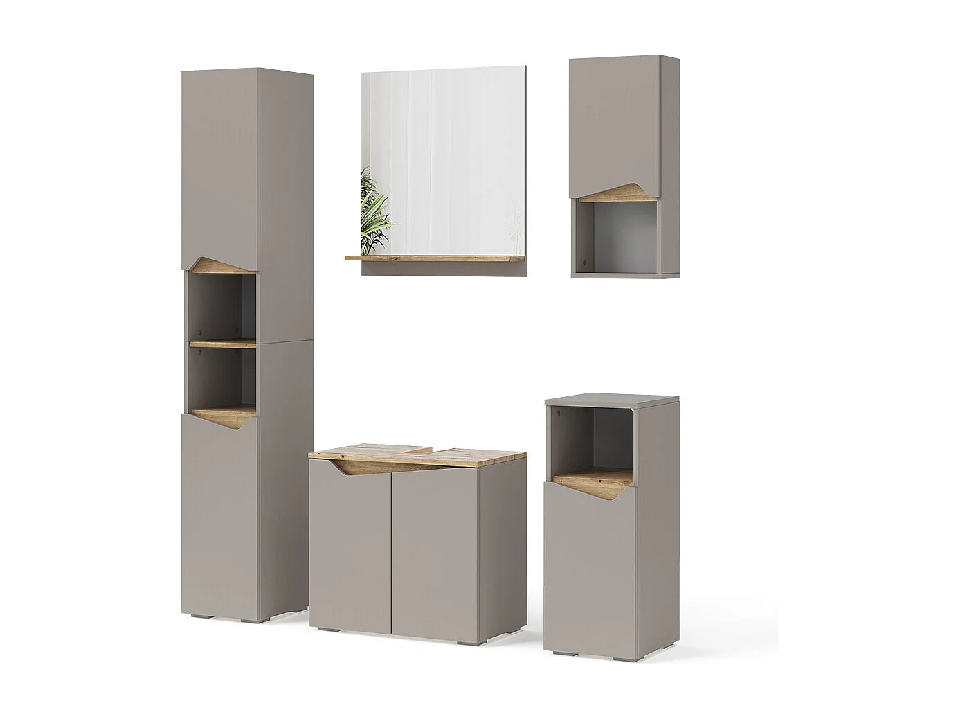 Meubles bain grège 60x35x57 marelle