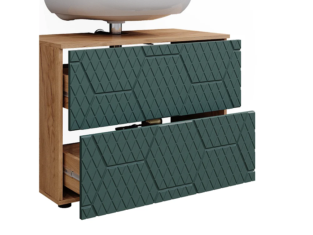 Meubles bain vert/force de lor chêne 80x41x58.6 irma