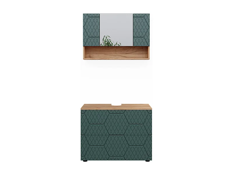 Meubles bain vert/force de lor chêne 80x41x58.6 irma