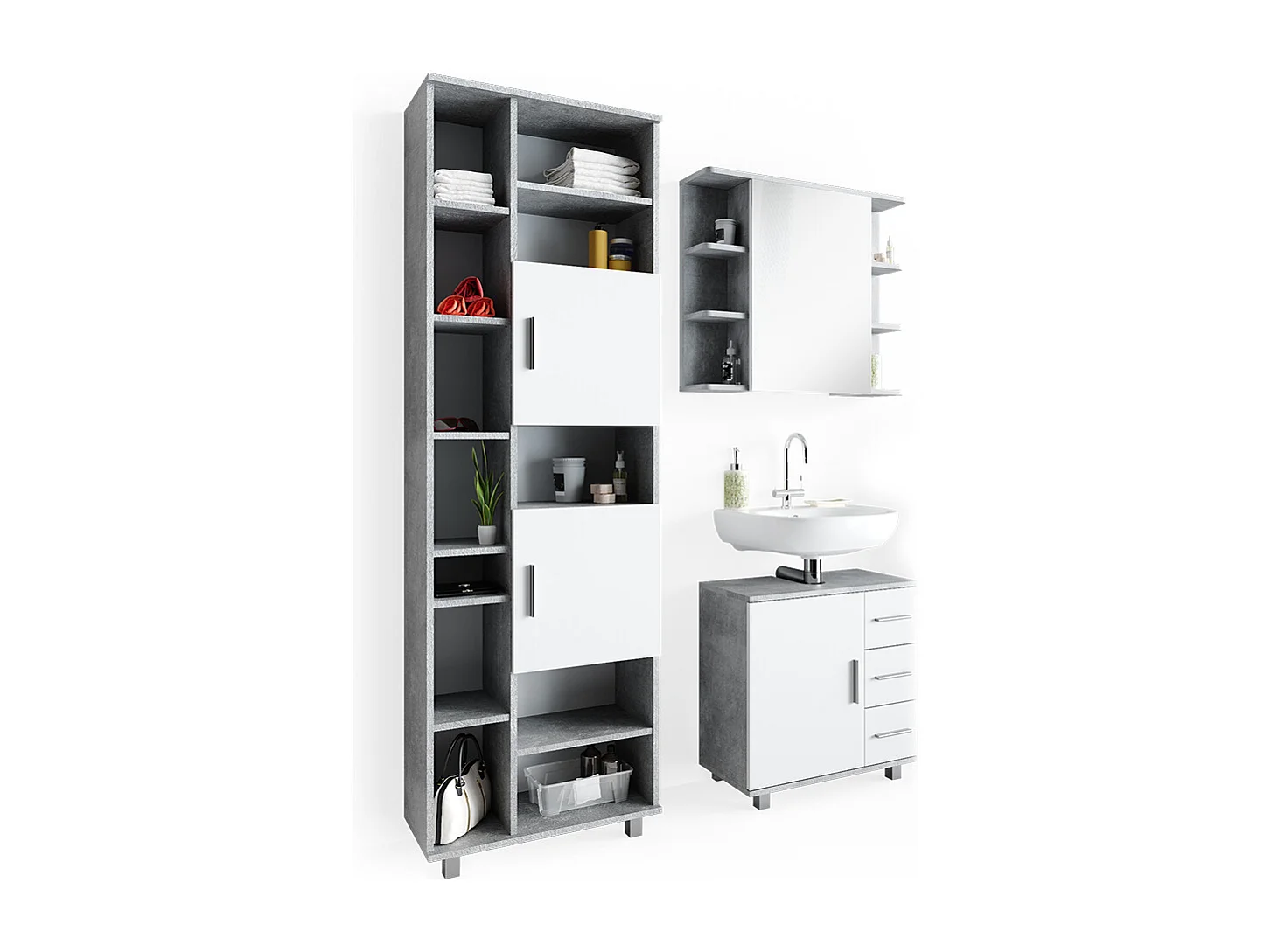 Meubles bain béton 60x33x60.8 ilias