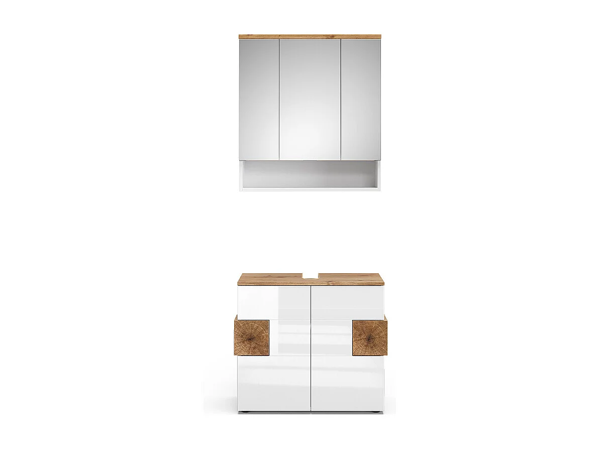 Meubles bain blanc 73x37x64 eden