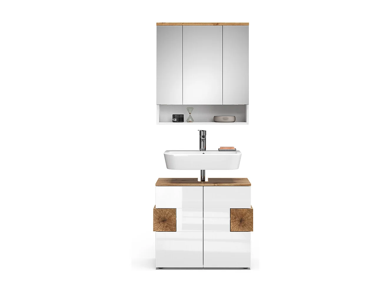 Meubles bain blanc 73x37x64 eden