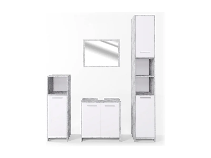 Conjunto de móveis de casa de banho betão 58x33x60 kiko