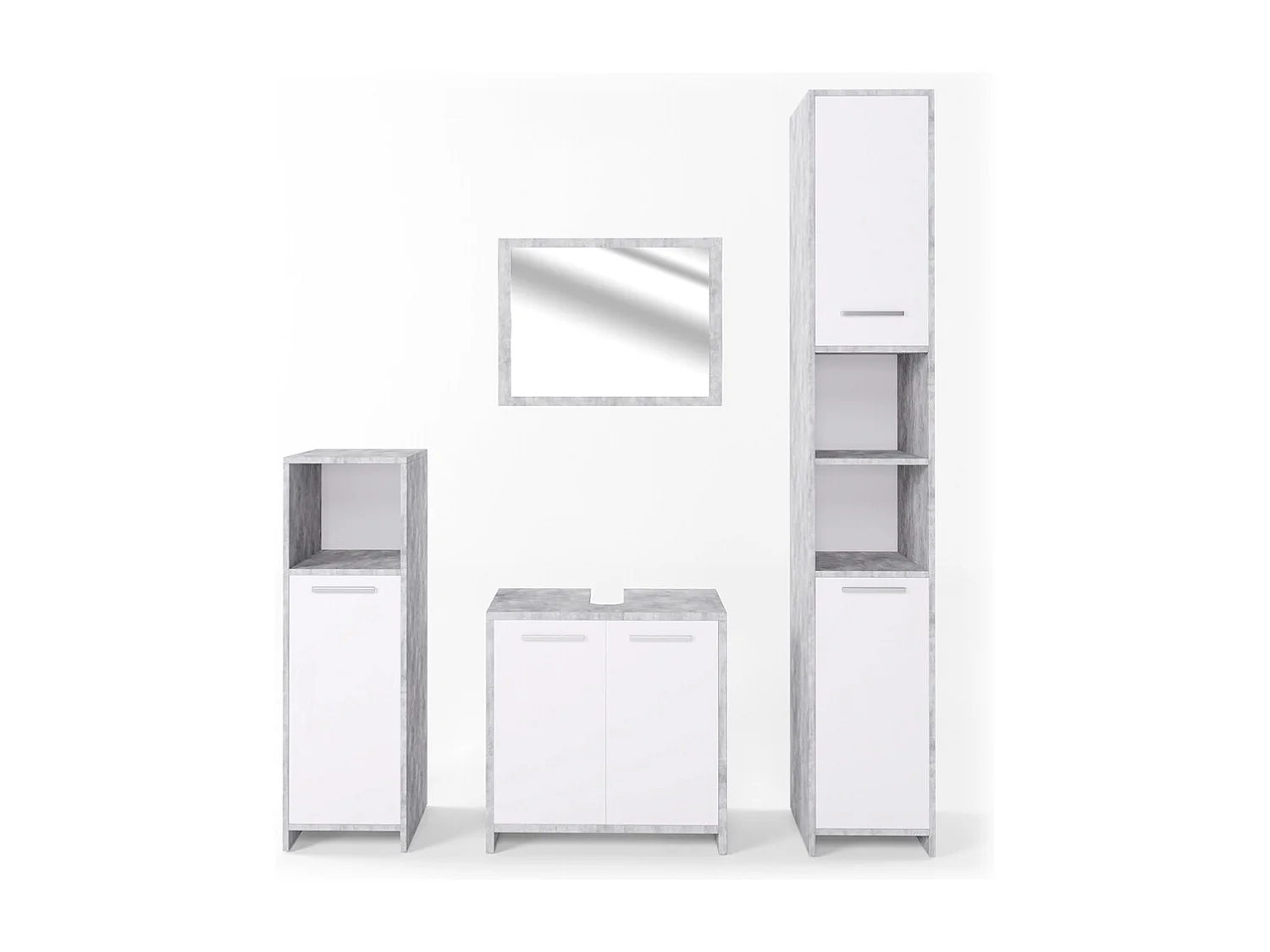 Conjunto de muebles de baño hormigón 58x33x60 kiko