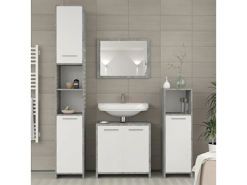 Conjunto de muebles de baño hormigón 58x33x60 kiko