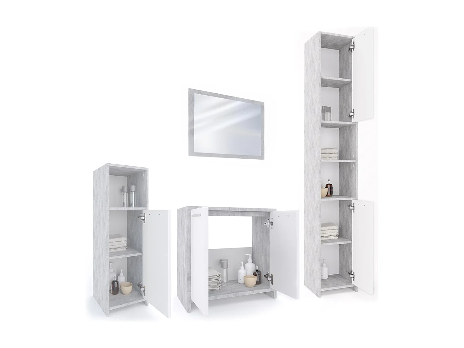 Meubles bain béton 58x33x60 kiko