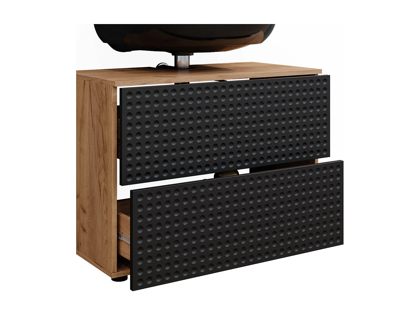 Meubles bain anthracite à pois 80x41x58.6 irma