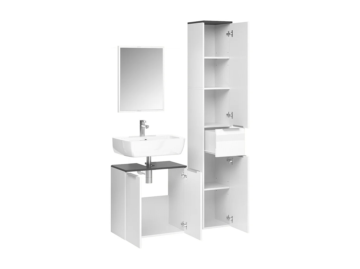 Meubles bain blanc 58x33x60 otis