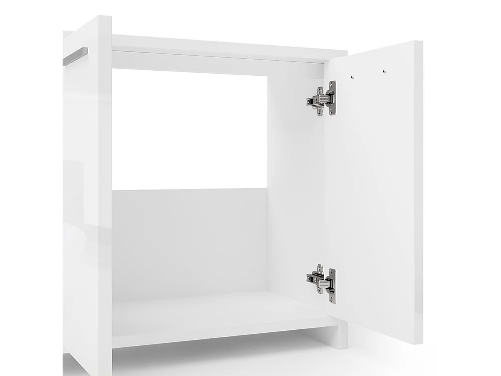 Conjunto de muebles de baño blanco alto brillo/blanco 58x33x60 kiko