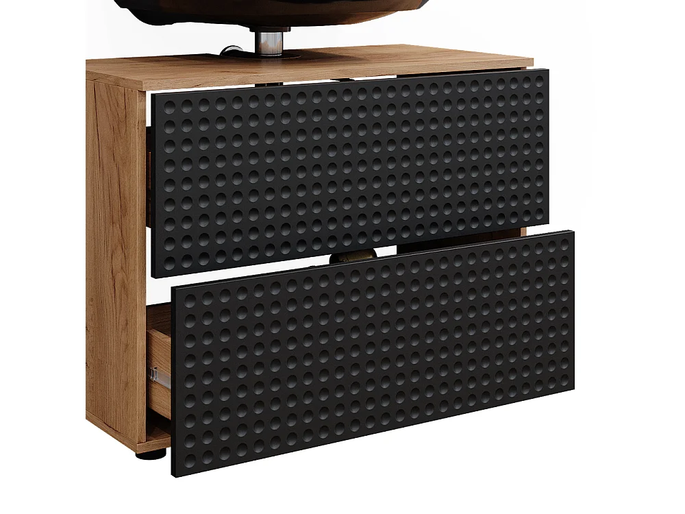 Meubles bain anthracite à pois 80x41x58.6 irma