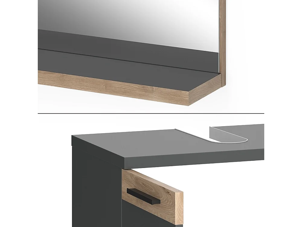 Meubles bain anthracite 60x34.3x59.1 niko