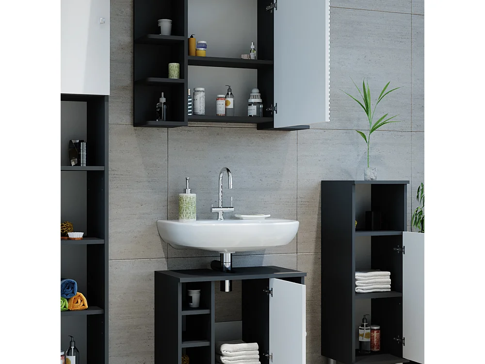 Meubles bain anthracite 60x32x54 fynn