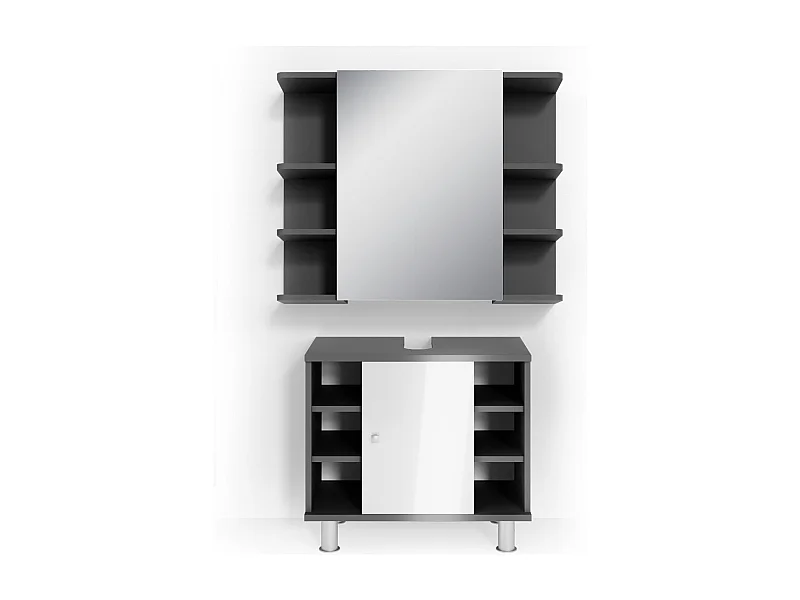 Badmöbel-Set anthrazit 60x32x54 fynn