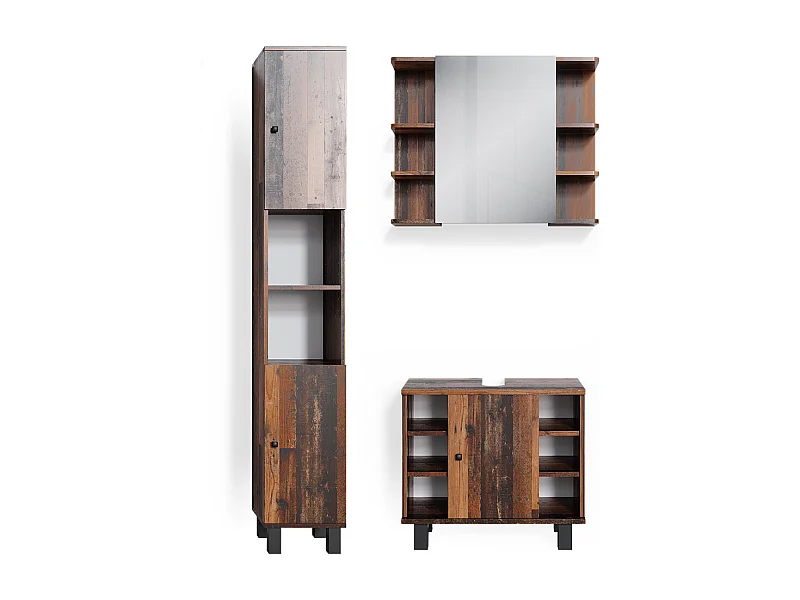 Set mobili bagno rovere rustico 60x32x54 fynn
