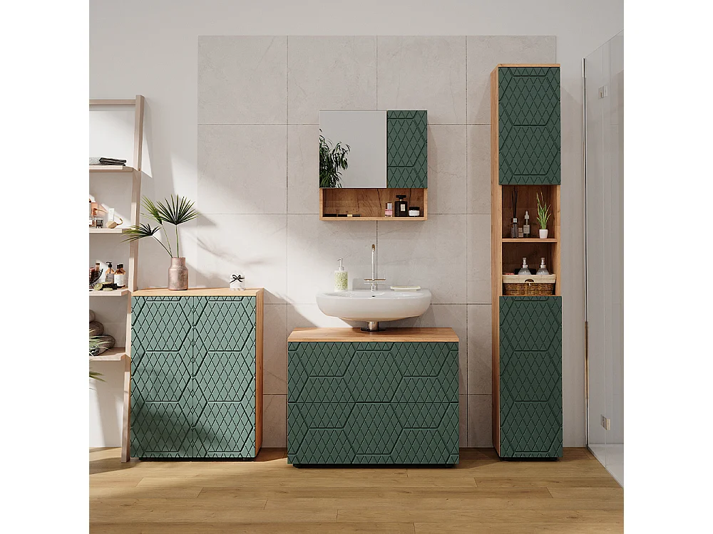 Meubles bain vert/force de lor chêne 80x41x58 irma