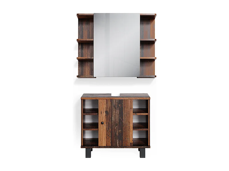 Set mobili bagno rovere rustico 60x32x54 fynn