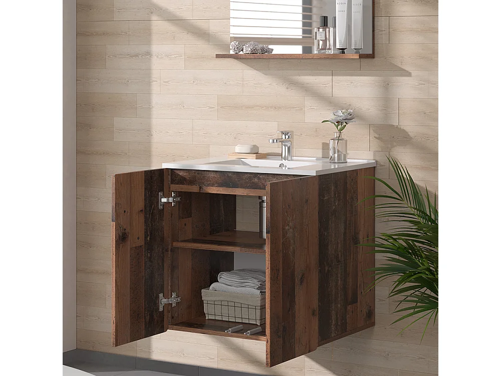 Ensemble de meubles de salle de bains oldstyle 61.8x44.8x57.8 izan