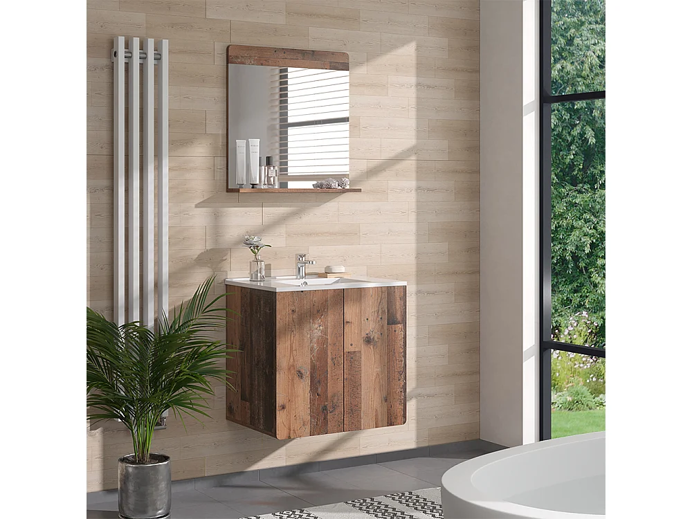 Ensemble de meubles de salle de bains oldstyle 61.8x44.8x57.8 izan