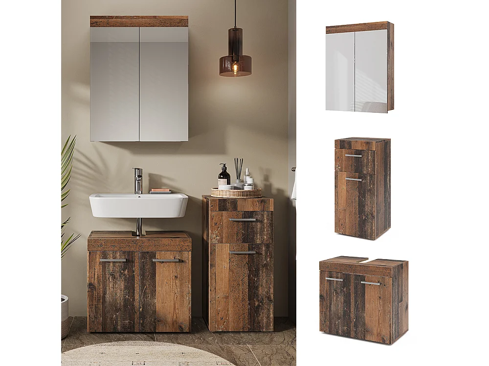 Ensemble de meubles de salle de bains oldstyle 60x34x56 luna