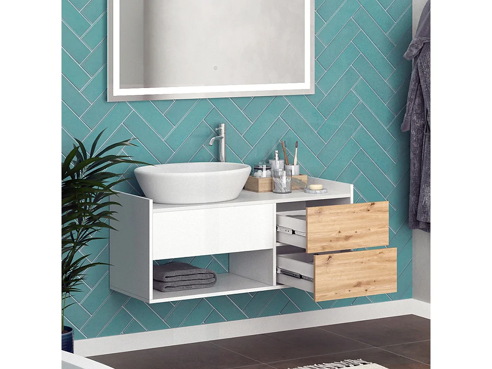 Badmöbel-Set weiß 105x43x45 alf