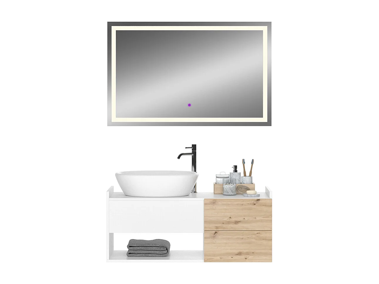 Badmöbel-Set weiß 105x43x45 alf