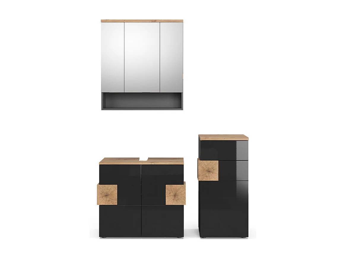 Conjunto de móveis de casa de banho antracite 73x37x64 eden