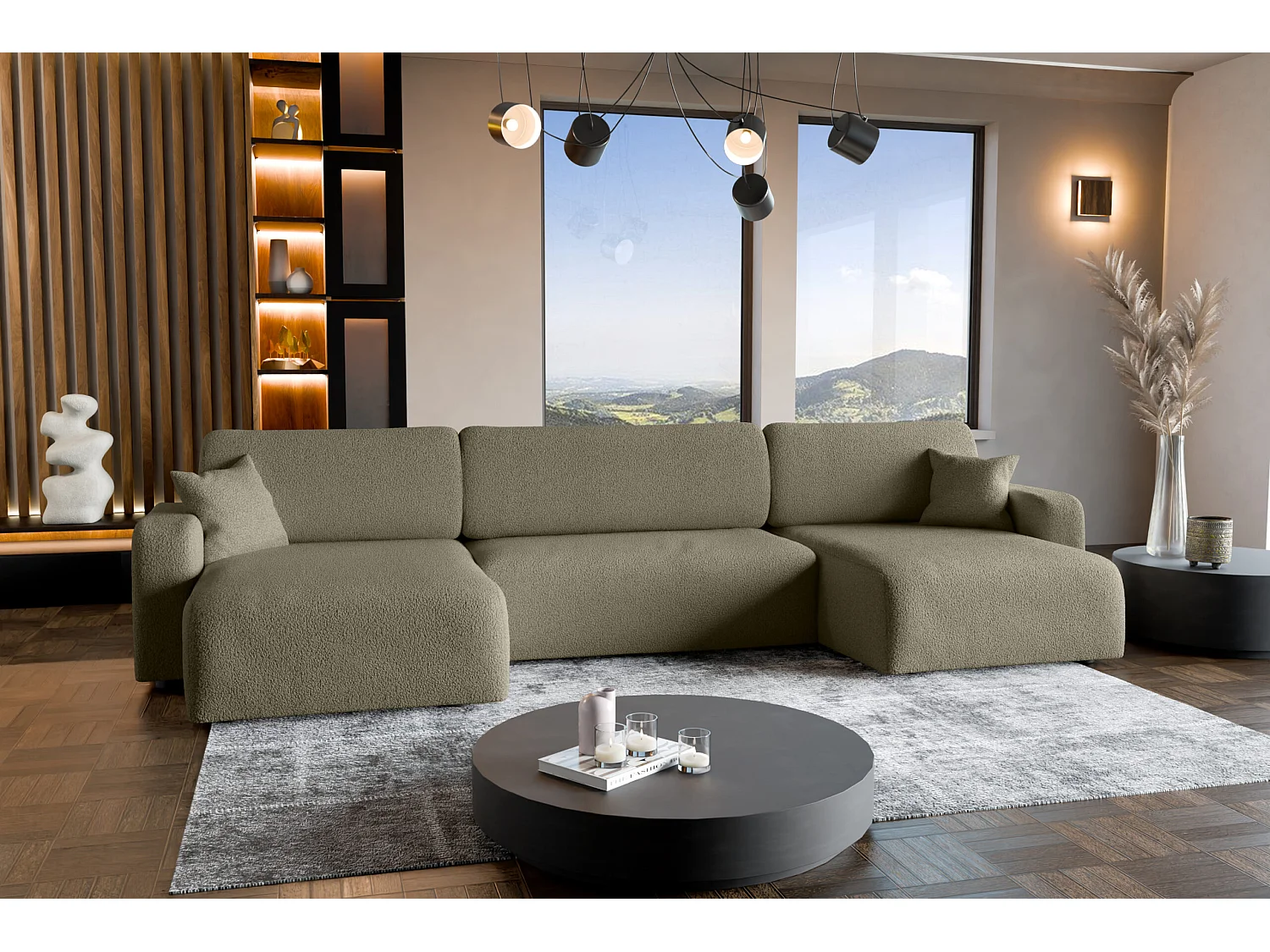 Canapé d'Angle avec fonction de couchage Piano U du fabricant