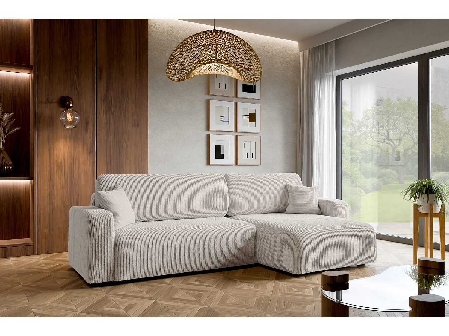 Canapé d'Angle avec fonction de couchage Piano XL du fabricant
