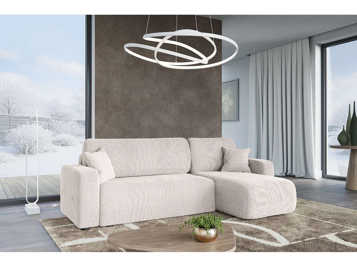 Canapé d'Angle avec fonction de couchage Piano L du fabricant