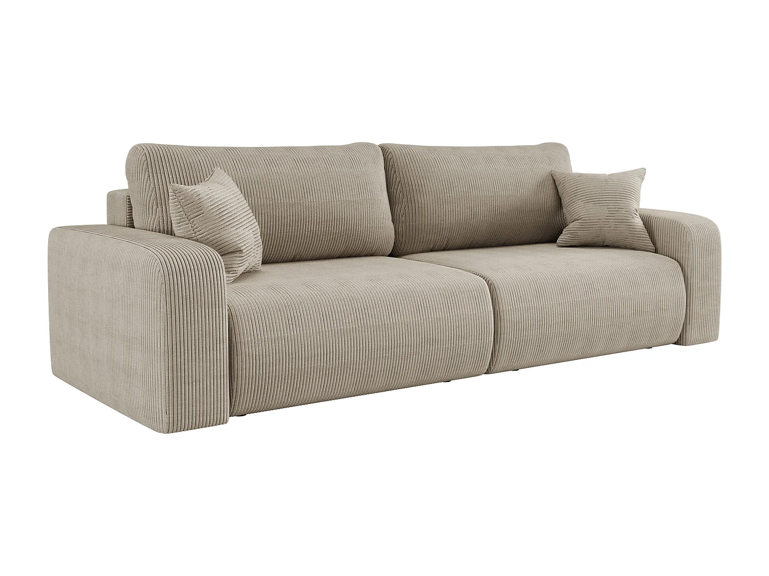 Divano Karl con due vani contenitore per la biancheria, funzione letto, direttamente dal produttore.