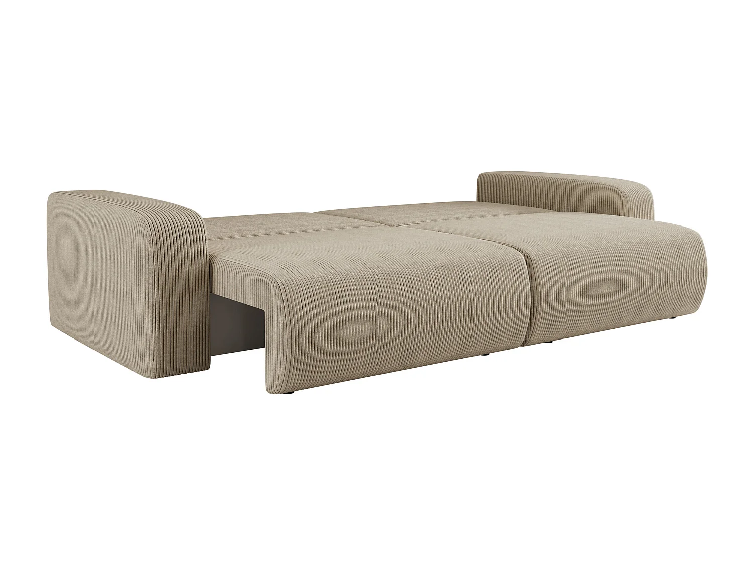 Divano Karl con due vani contenitore per la biancheria, funzione letto, direttamente dal produttore.