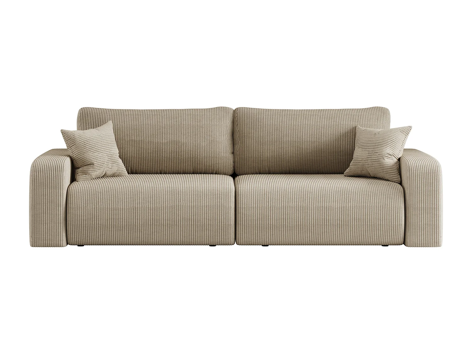 Divano Karl con due vani contenitore per la biancheria, funzione letto, direttamente dal produttore.