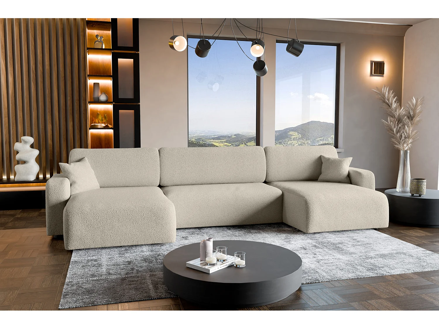 Canapé d'Angle avec fonction de couchage Piano U du fabricant