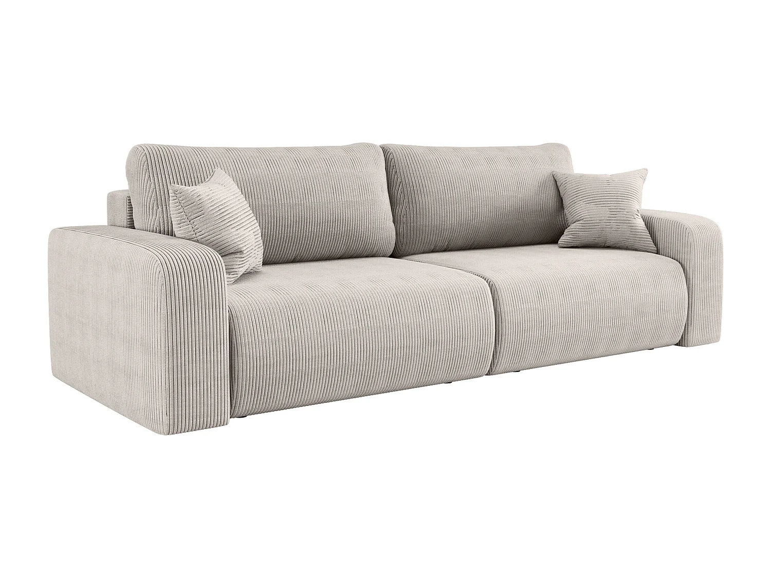 Divano Karl con due vani contenitore per la biancheria, funzione letto, direttamente dal produttore.