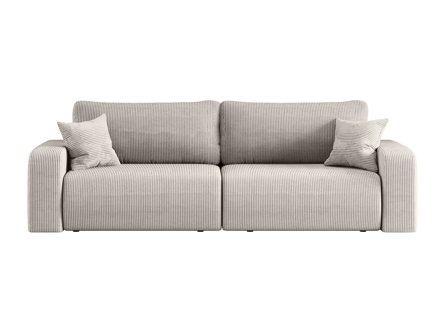 Divano Karl con due vani contenitore per la biancheria, funzione letto, direttamente dal produttore.