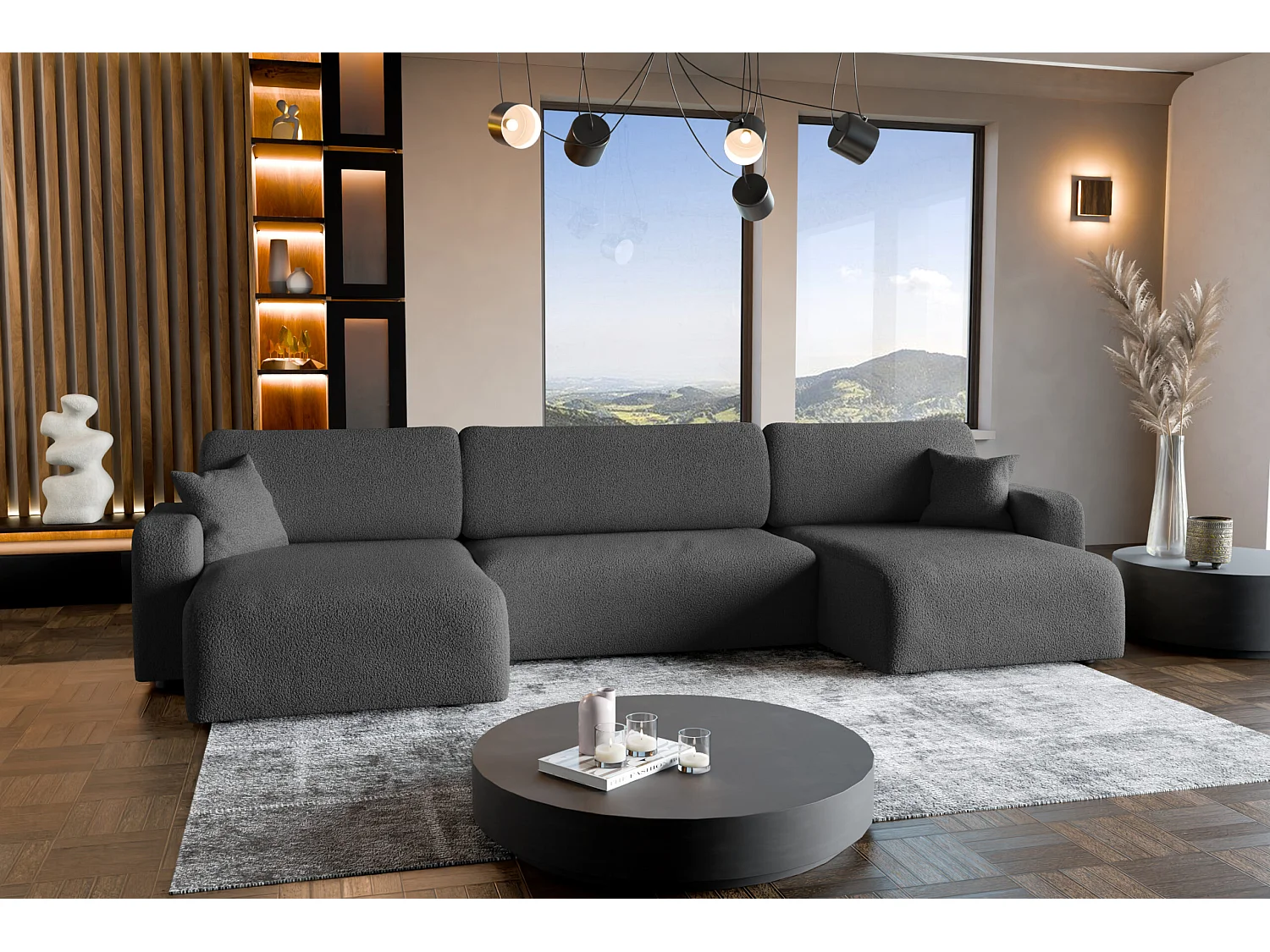 Canapé d'Angle avec fonction de couchage Piano U du fabricant