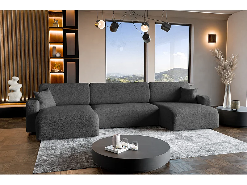 Divano angolare con funzione letto Piano U destro del produttore