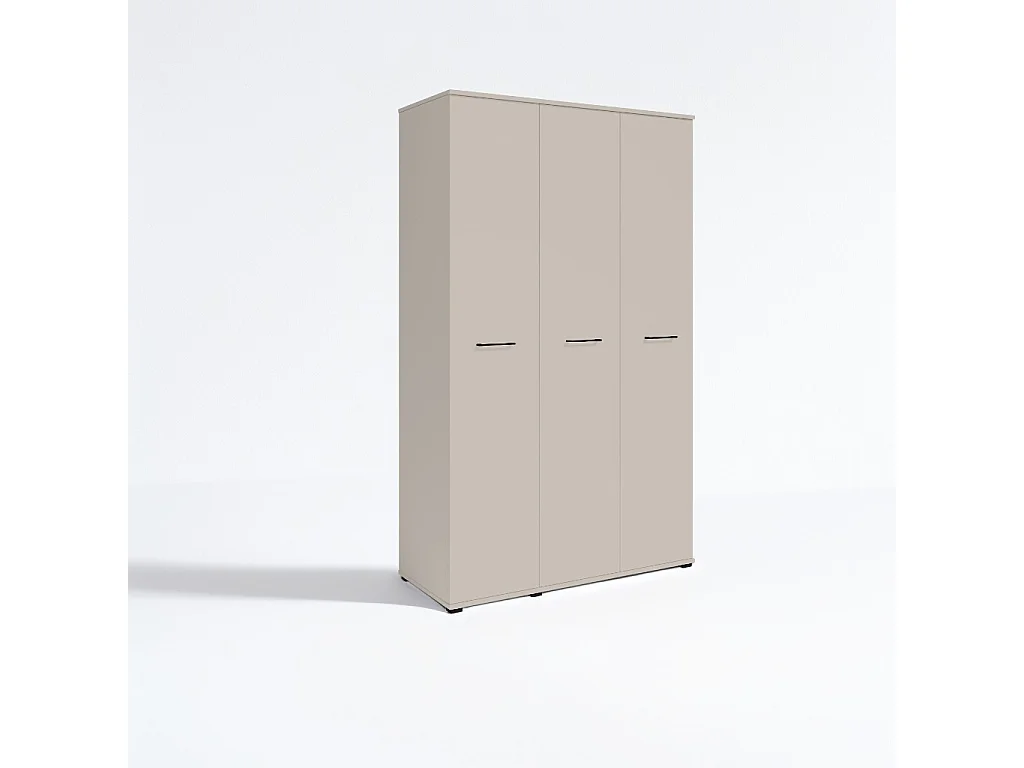 Drie-deurs opengaande kast 120 cm × 200 cm KASJMIER | Planken + Kleerhangerstang