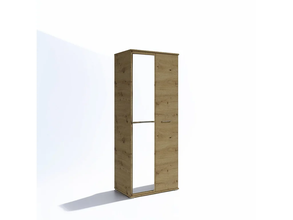 Szafa Otwierana Dwudrzwiowa z Lustrem 80cm x 200cm  ARTISAN | Półki + Wieszak