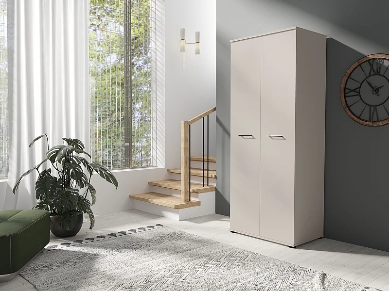 Szafa Otwierana Dwudrzwiowa 80cm x 200cm  KASZMIR | Półki + Wieszak