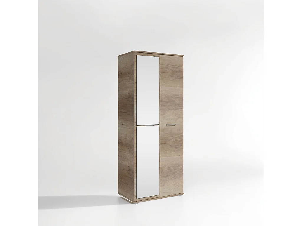 Szafa Otwierana Dwudrzwiowa z Lustrem 80cm x 200cm  CANION | Półki + Wieszak