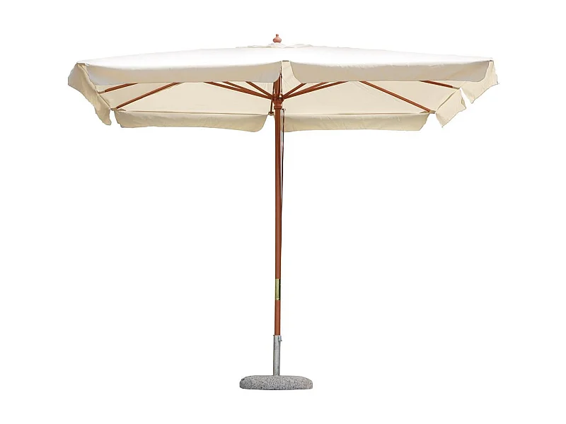 Ombrellone per giardino rettangolare 3x2 palo centrale in legno Solava