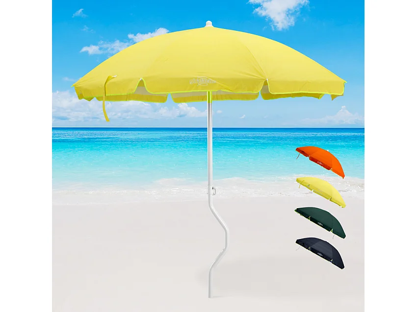 Parasol de plage GiraFacile 200 cm coton pêche Artemide - Jaune