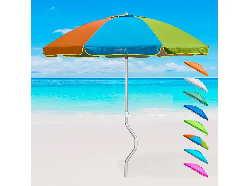 Sombrilla GiraFacile Afrodite de 200 cm protección UV y Estructura de Aluminio - Multicolor 1