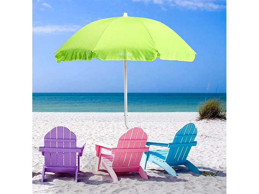 Sombrilla GiraFacile 180 cm Algodón para playa jardín pesca Dioniso - Verde