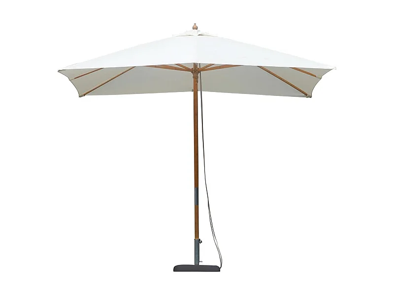 Ombrellone da giardino a palo centrale in legno di bambù 3x2m Arunya