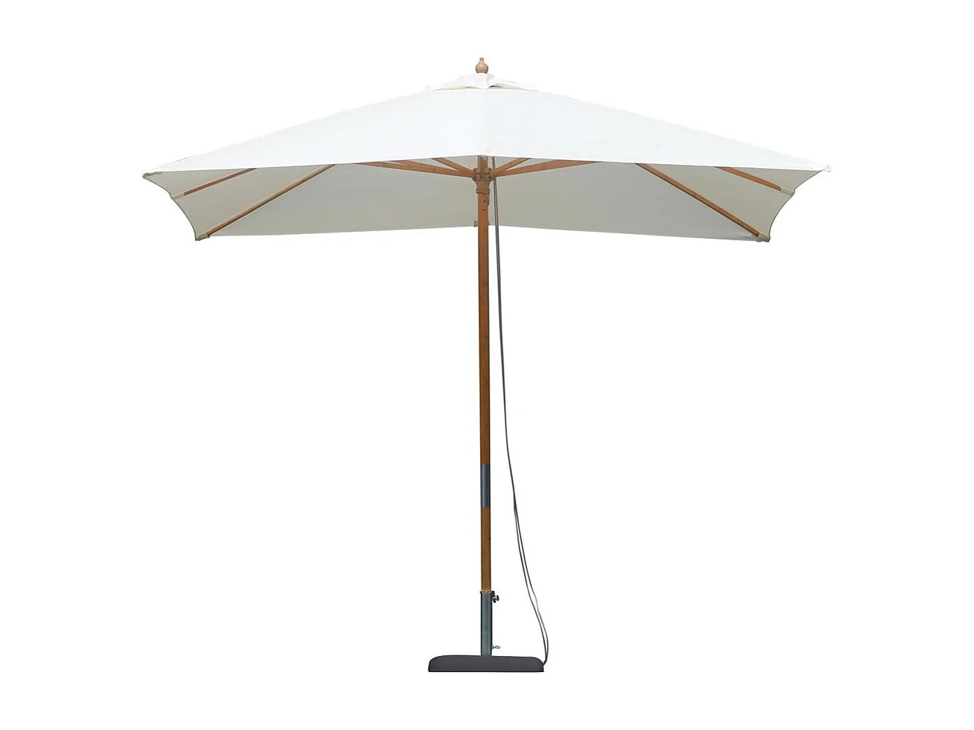 Ombrellone da giardino 3x3m palo centrale in bambù antivento Khumat