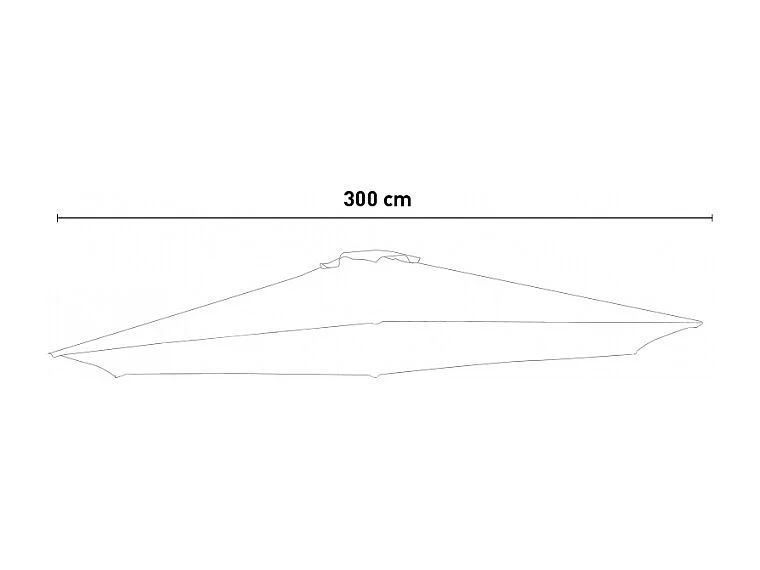 Tela Parasol Jardín 3 x 3 Hexagonal Brazos Acero Dorico Noir